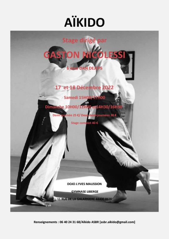 Stage GASTON NICOLESSI ASBR aïkido Rezé 2022