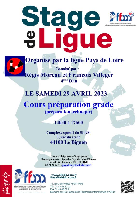 affiche Cours préparation grade aïkido (préparation technique)