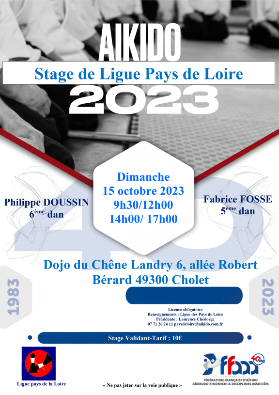 affiche Stage de ligue 2023 Fabrice Fosse Philippe Doussin