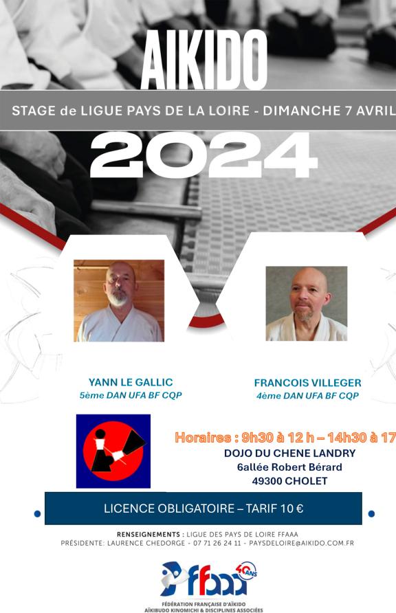 affiche Stage de Ligue 3 Aïkido 2024