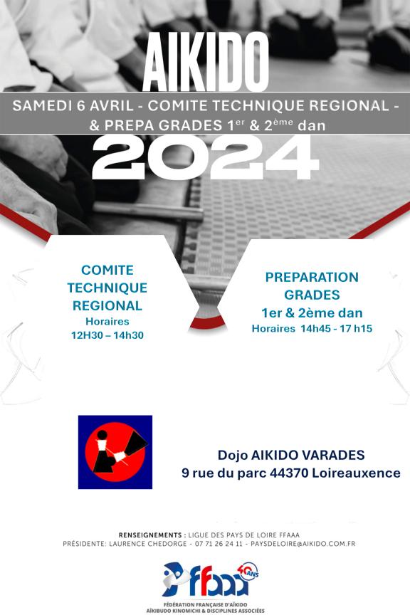 affiche Stage de préparation technique 1er et 2e Dan