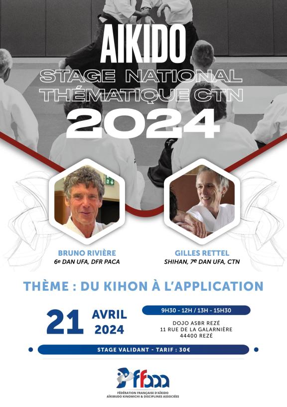 Stage aïkido FFAAA national thématique 2024 (Rezé)