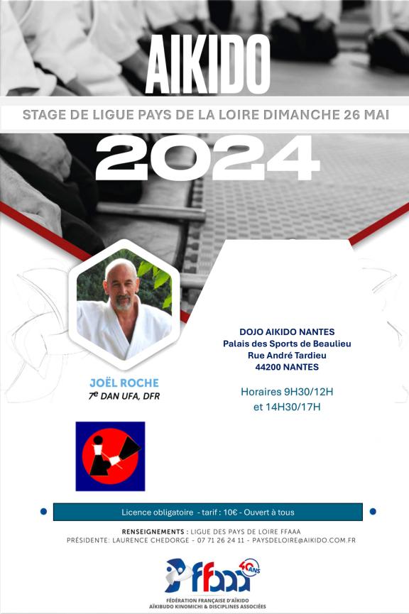 Affiche Stage de Ligue 4 Aïkido 2024