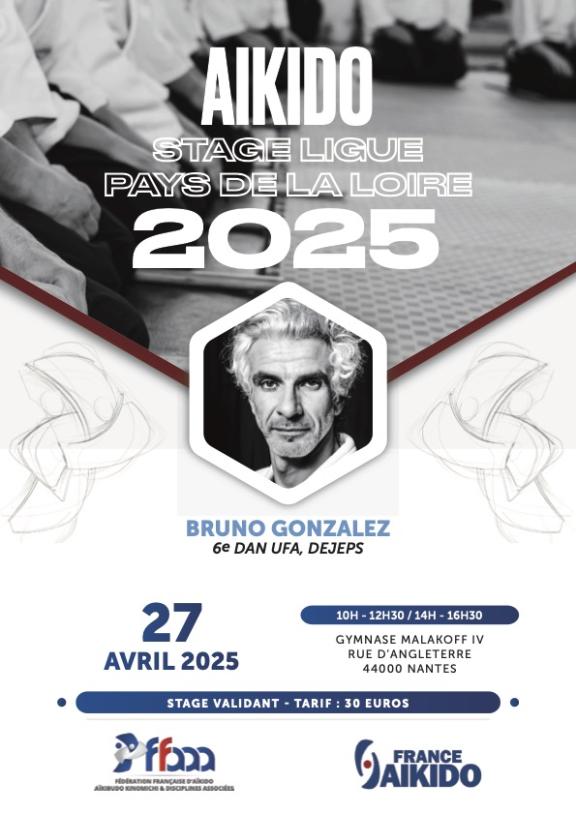 Affiche Stage de ligue 2025 - Bruno Gonzales - Nantes