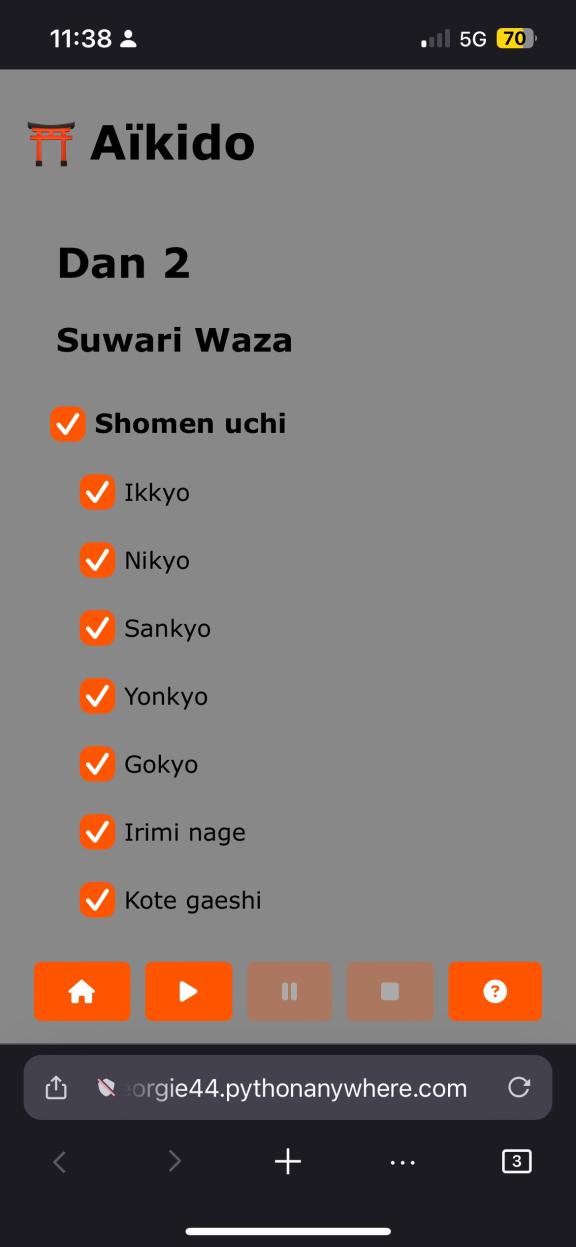 Une appli pour s’entraîner à l’Aïkido et préparer ses grades du 5e kyu au 4e dan