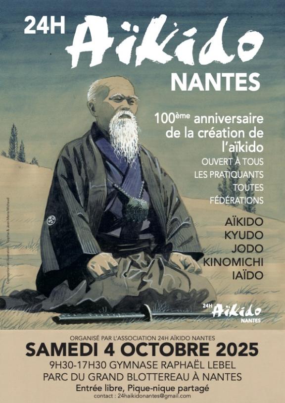Affiche Les 24 Heures de l’Aïkido Nantes