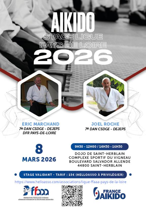 Stage de ligue 3 aïkido 8 mars 2026
