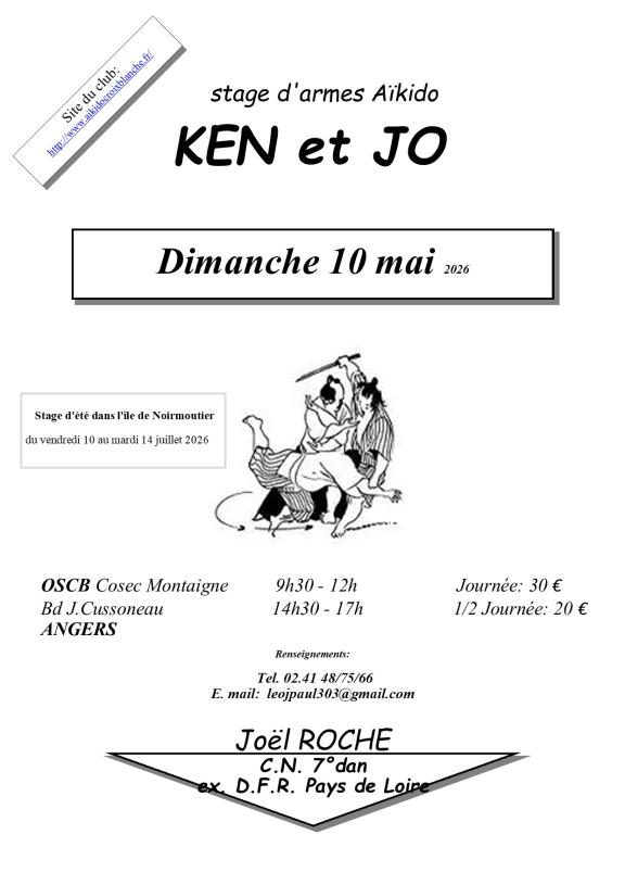 Stage d'armes Aïkido KEN et JO - Joël  Roche (7ème dan)
