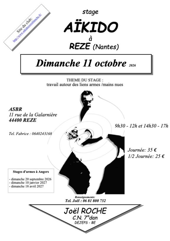 Stage d’Aïkido avec Joël Roche – Dimanche 16 novembre 2025